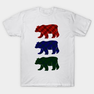 Three Plaid Bears T-Shirt